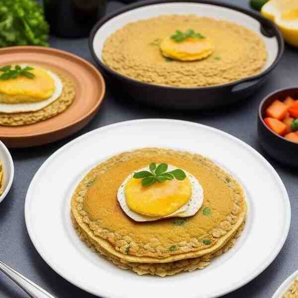 Овсяный омлет с овощами